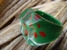 ring kunststof met groen/rode lak 