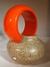 armband van hout, oranje 