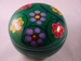 potje van aardewerk, groen, rond 