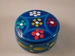 potje van aardewerk, klein, donkerblauw, rond 