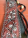 riem donkerrood met opgeborduurde pailletjes 
