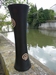 houten vaas met gravure 