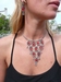 ketting rood + oorbellen 