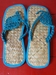 slippers blauw/rotan 