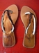 slippers koperkleurig/roodbruin 