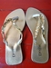 slippers goudkleurig 
