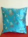 kussenovertrekset zijde, turquoise